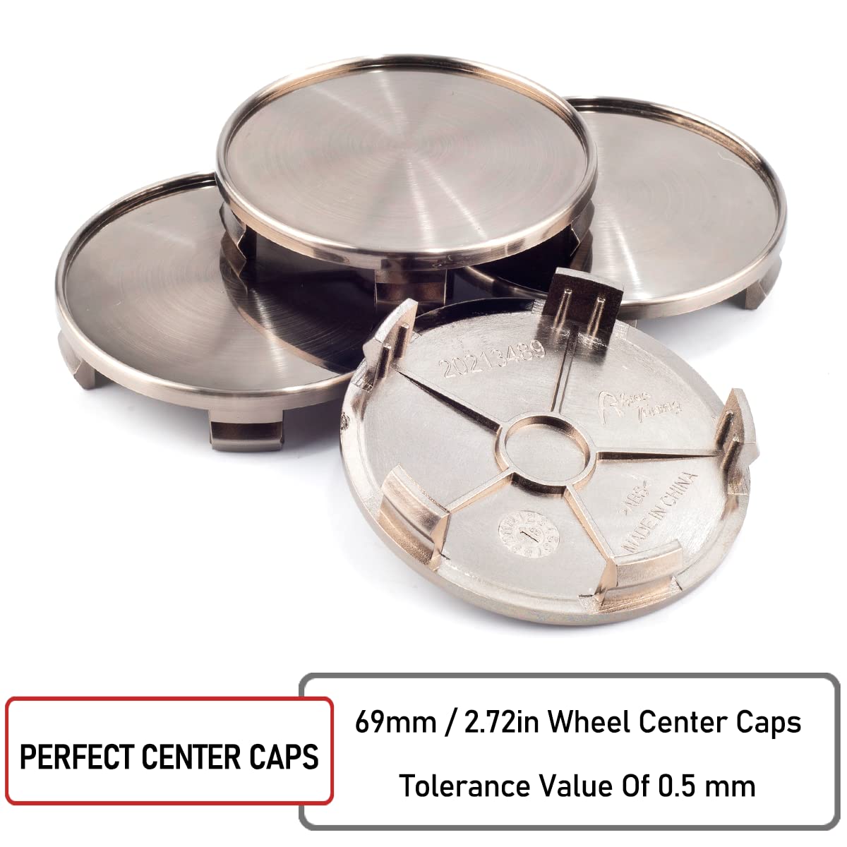 Coprimozzo RhinoTuning - OD 69,1 Mm ID 64 Mm, Cromato, Per Cerchioni Auto, Set Da 4 Pezzi - Foto 4