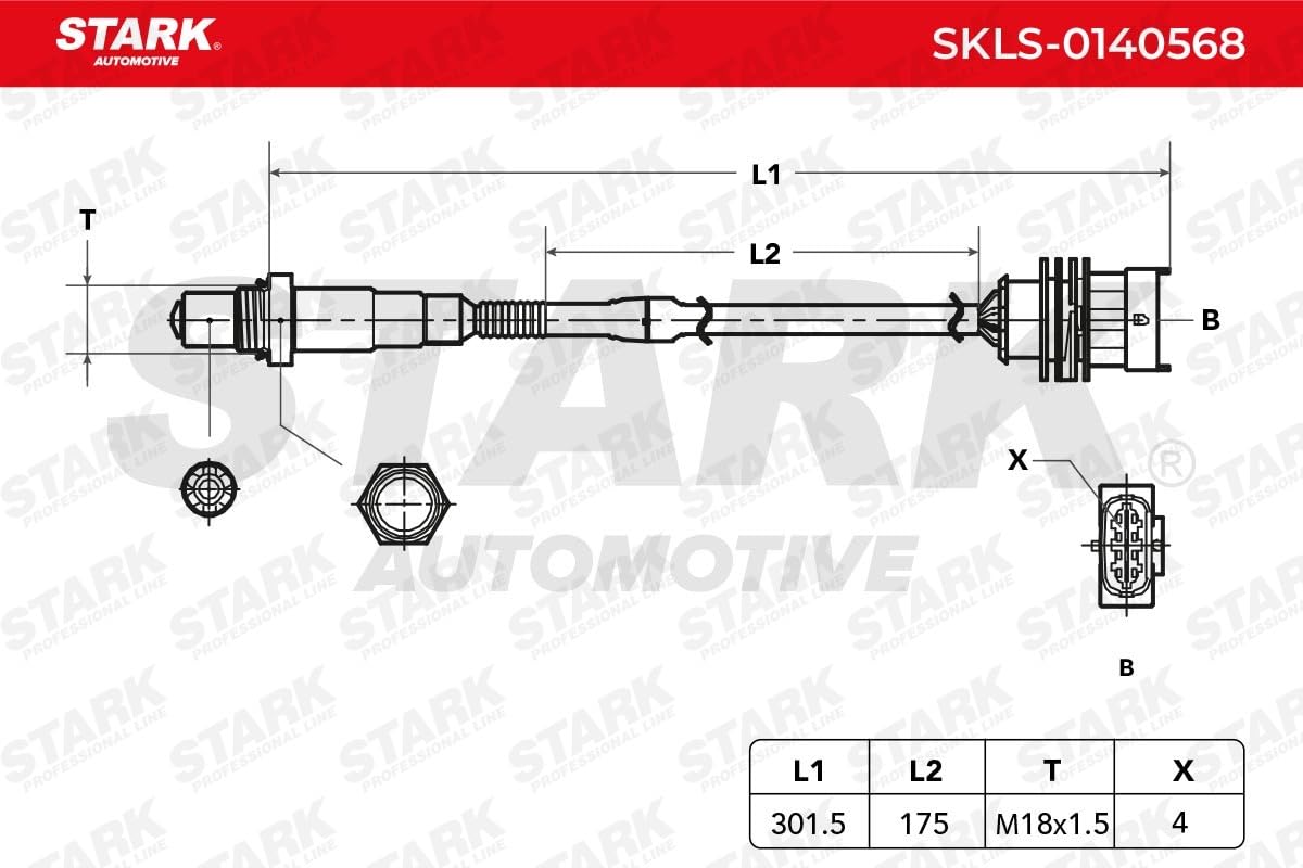STARK SKLS-0140568 Sonda lambda Compatibilità con OPEL Corsa D Hatchback S07