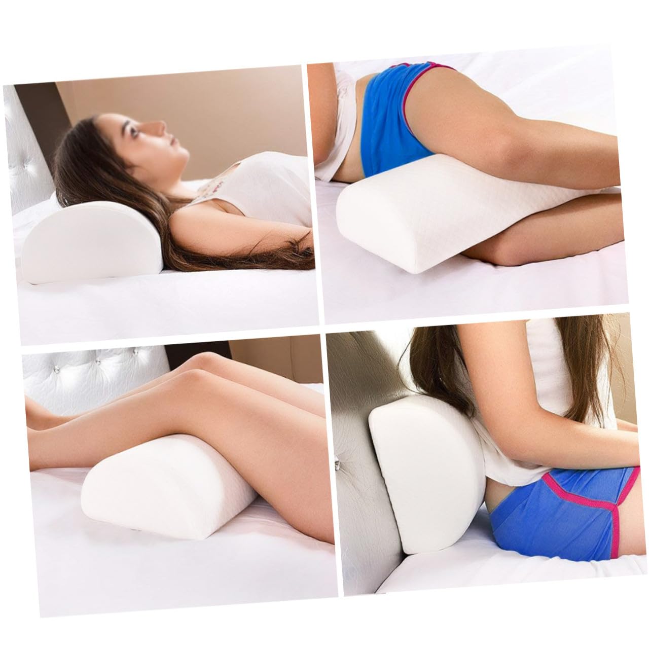 Almohada Rodillas 1pieza de Poliuretano de Color Claro Semicircular