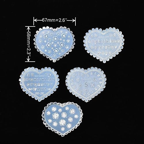 Miniatura 8 de Paquete de 5 moldes de silicona 3D para arte de uñas, moldes decorativos de flores pequeñas para decoración de uñas, moldes de resina para manicura