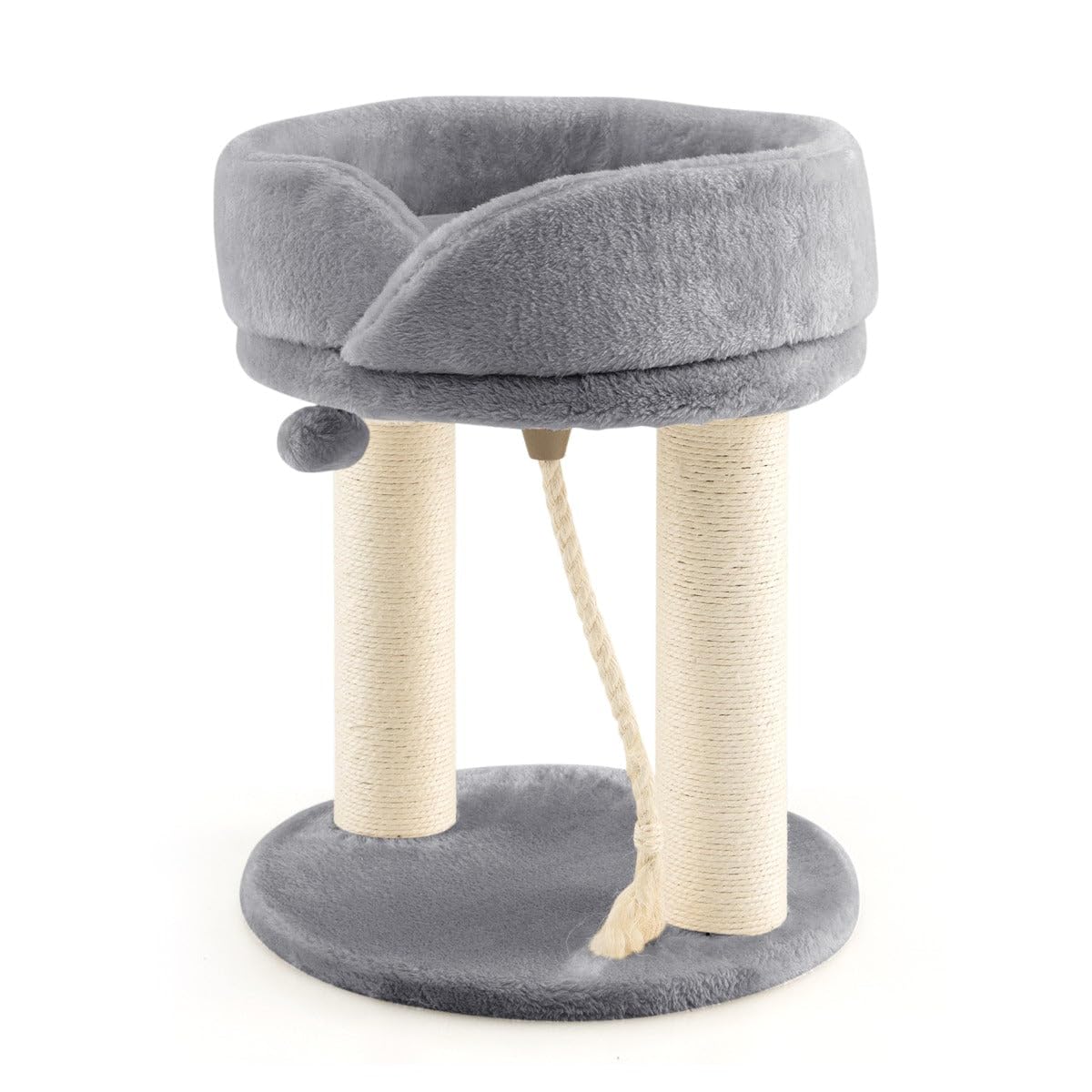 Albero per gatti raschietto 43 x 43 x 53 cm con posatoio ergonomico Ambiance Cosy in truciolare Grigio 20_0021039