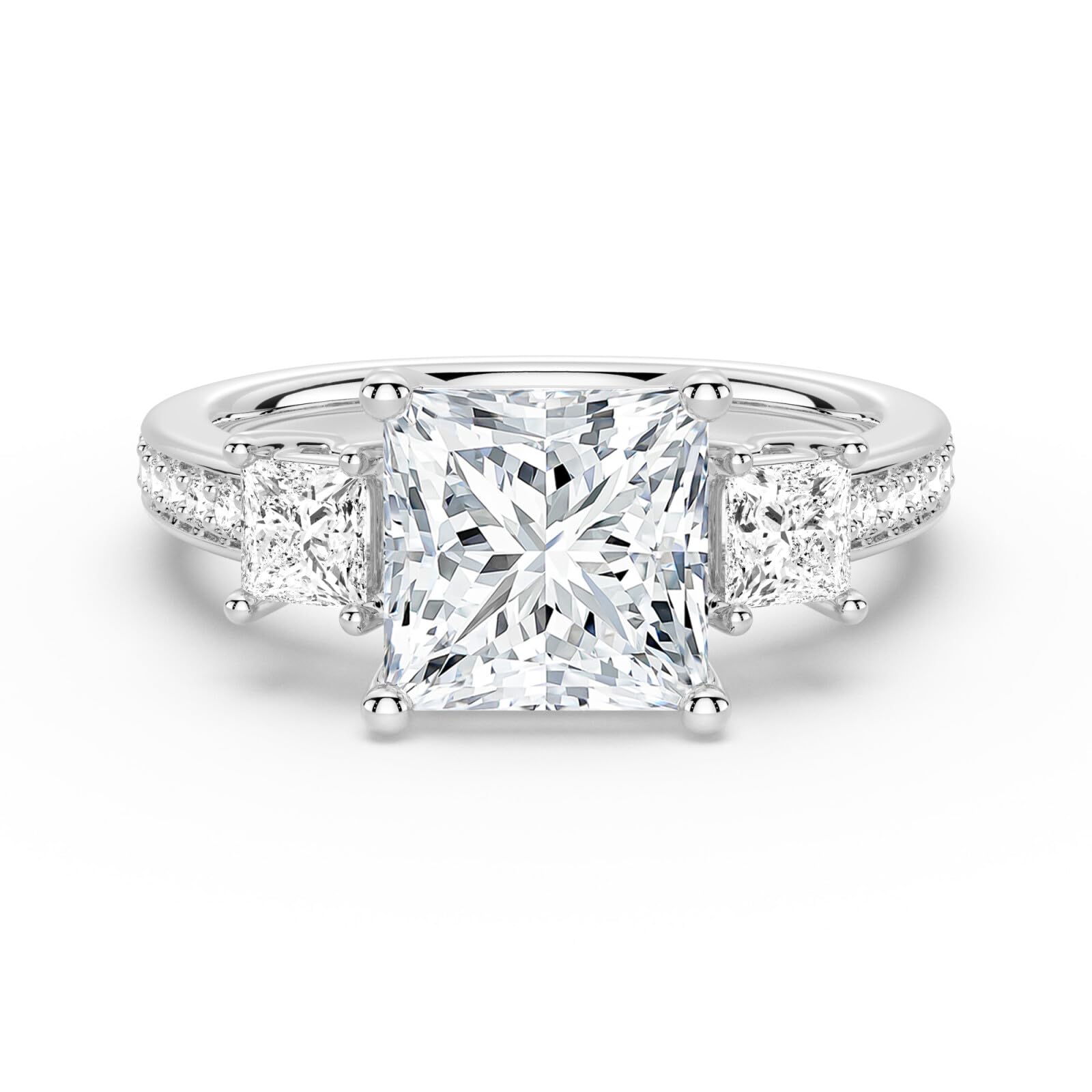 MSBLUE Princess Moissanite
