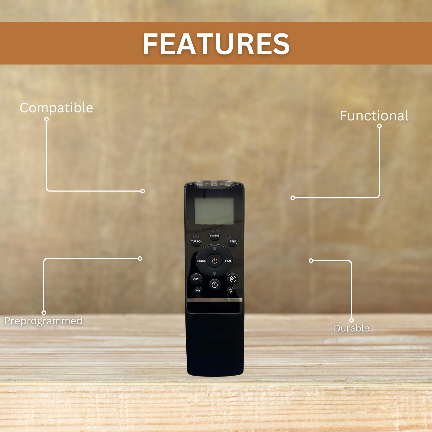 Remote Compatible for Carrier AC Model AC 235 | Replacement Remote Control for Split and Window Air Conditioners | No Programming Required | Full Function Support | Black 2