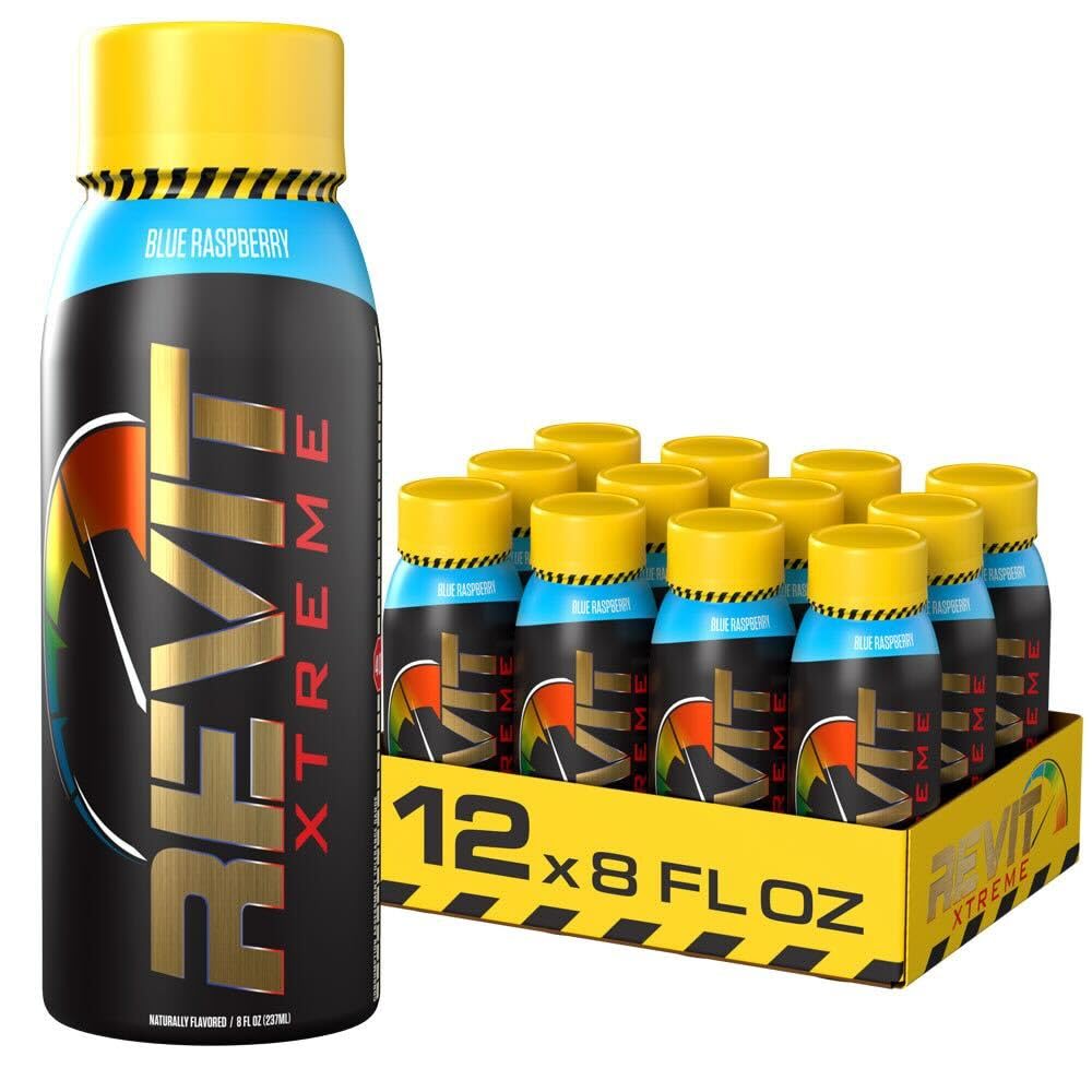 Amazon.com : Steel Revit Xtreme Energy Drink Blue Raspberry 8oz