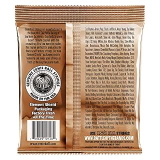 Ernie Ball 2148 Earthwood Lot de 2 cordes pour guitare acoustique Bronze phosphoreux 11-52 - Les Beatles, Paul McCartney, John Lennon, RIngo Starr, George Harrison Ernie Ball 2148 Earthwood Lot de 2 cordes pour guitare acoustique Bronze phosphoreux 11-52 – Image 3