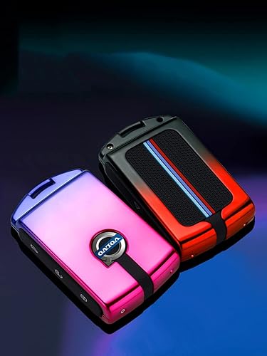 Miniatura 10 de SANRILY Cubierta de doble protección para llavero Volvo XC60 XC90 S90 V90 2019 2020 2021 sin llave luminosa Smart Key Key Case - Azul degradado