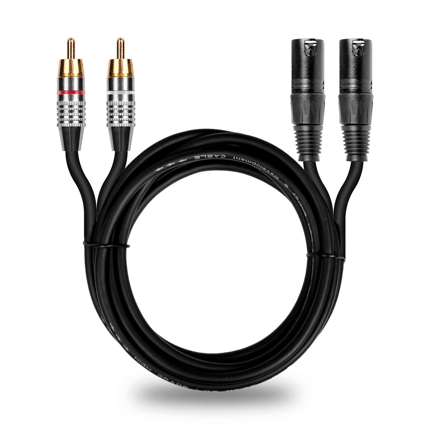 Câble audio HiFi mâle vers double mâle 3m pour éliminer les parasites sonores - 6