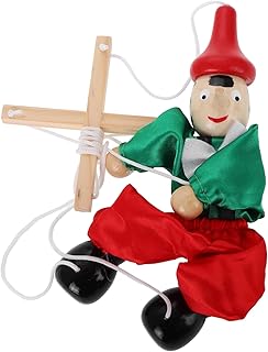 Marionette Puppet Wooden String Puppet for Adults with Movable Hands and Feet and Acting Skill Development Random Color