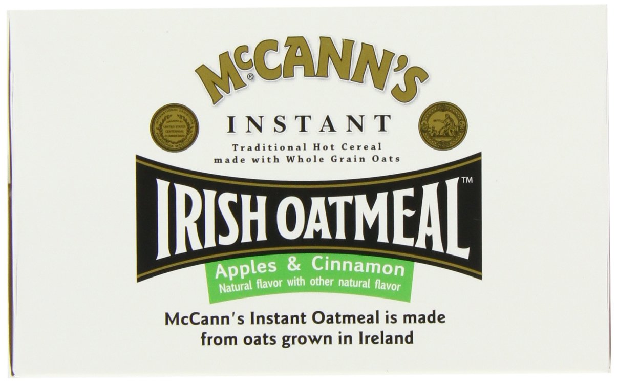 McCANN'S Instant Irish Oatmeal, Apple & Cinnamon, 12.3-Ounce Boxes (Pack of 6)