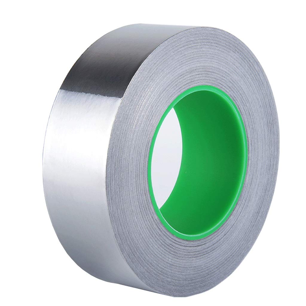 Taśma biurowa samoprzylepna z folii aluminiowej - Odporna na wysokie temperatury Podwójna taśma Uszczelniająca Wodoodporna Pogrubienie 0,06 mm Długość 50 metrów(6.0CM wide x 50 meters long)
