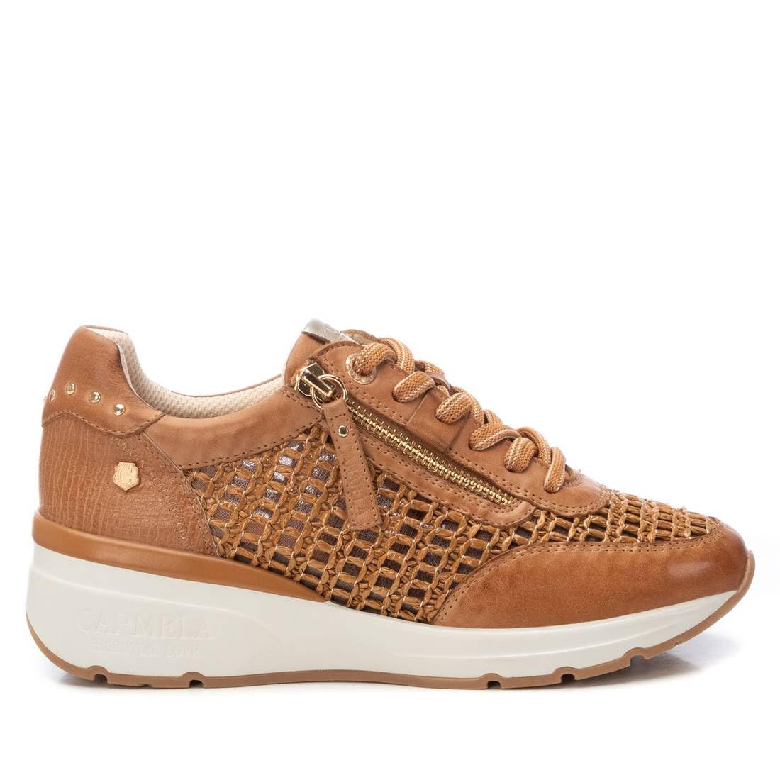 Shoe Leather Openwork Elastic Lacing Serrated Floor Woman White for: Women-image-31