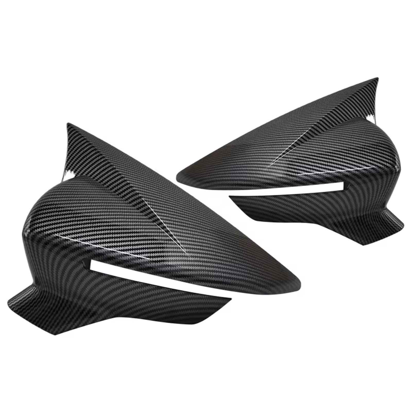 Carcasa Espejo 2 Piezas Para SEAT Para León Para MK3 5F ST Para FR Para Cupra Para Ibiza Para Mk5 2017-2020 Tapa Espejo Retrovisor Teral Coche Tapa Espejo Retrovisor(Fibra de carbon)