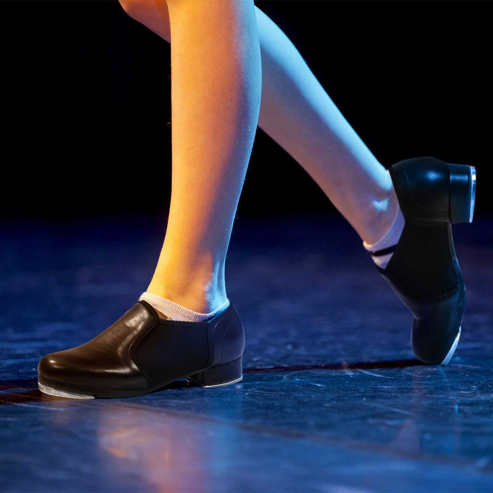 Zapatos de cuero para bailar jazz negros para hombres