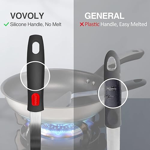 Miniatura 6 de Espátula de silicona para panqueques con mango alargado, espátulas de cocina resistentes al calor para utensilios de cocina antiadherentes,