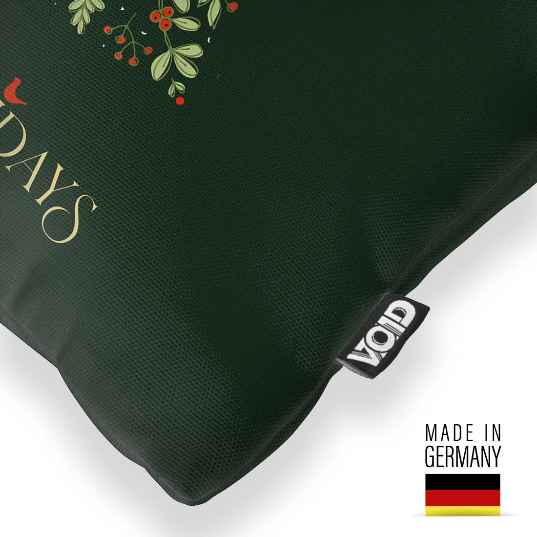 VOID Fêtes Sapin de Noël Housse de coussin en polyester imperméable pour l'extérieur et l'intérieur Dimensions du coussin : 60 x 60 cm
