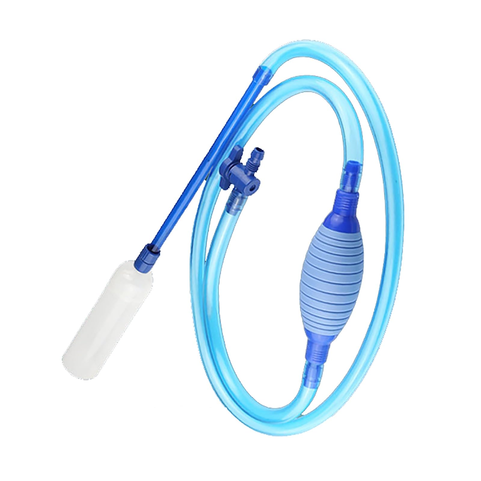 Limpiador De Grava para Acuarios, Herramientas De Limpieza para Peceras con Bolsa De Aire Espesada, Manguera De Sifón Manual, Uso para Limpieza De Grava y Arena En Peceras
