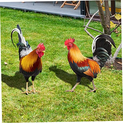 Rachlicy Huhn Deko Garten 2pcs Chicken Garden Stake Stake Händemaße Hühnergarten Acrylfiguren Dekoration Lustige Hühnerstatue Garten Stecker Zaun Dekoration für Balkon Terrasse