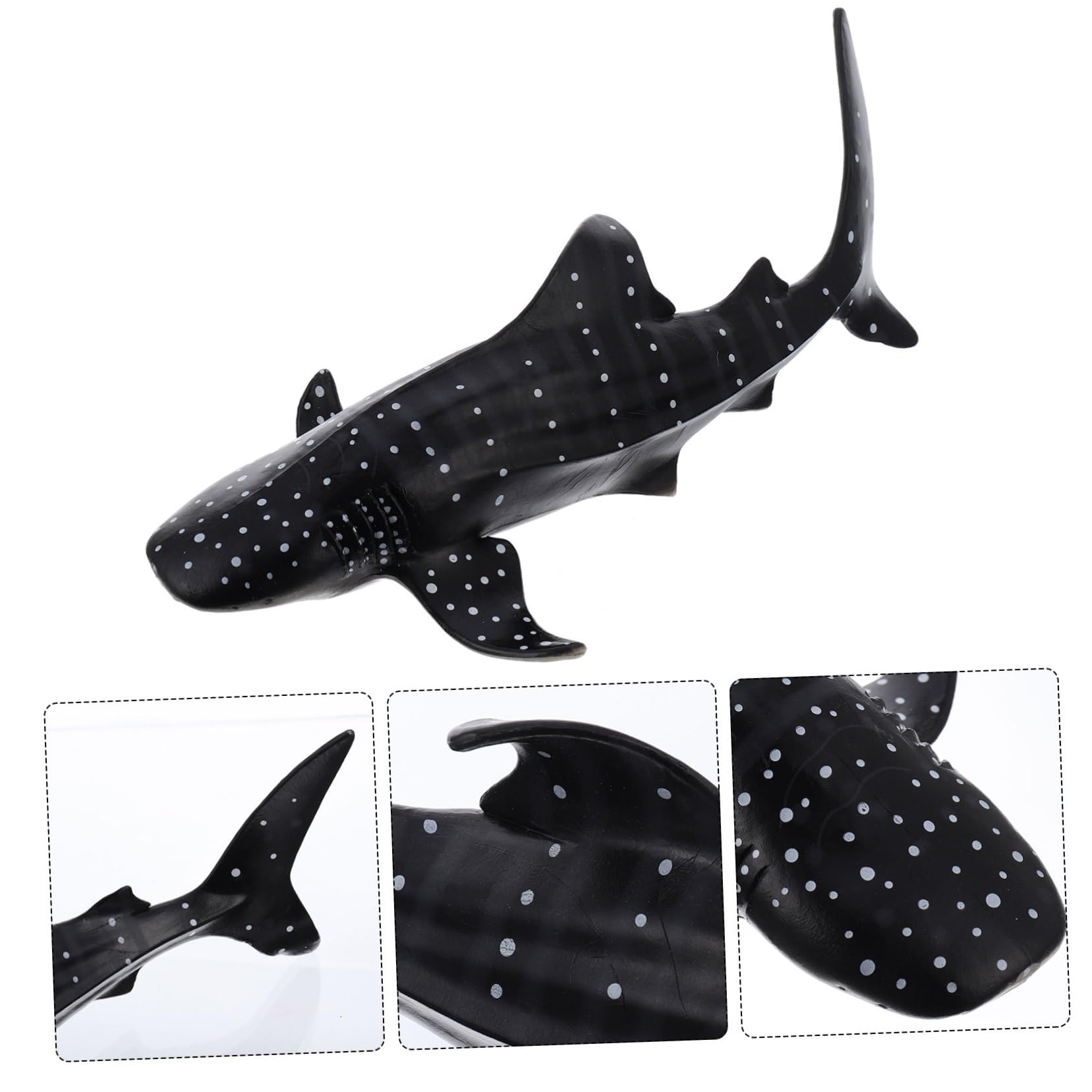 Modelo de Simulación de Tiburón Ballena Negro de Plástico