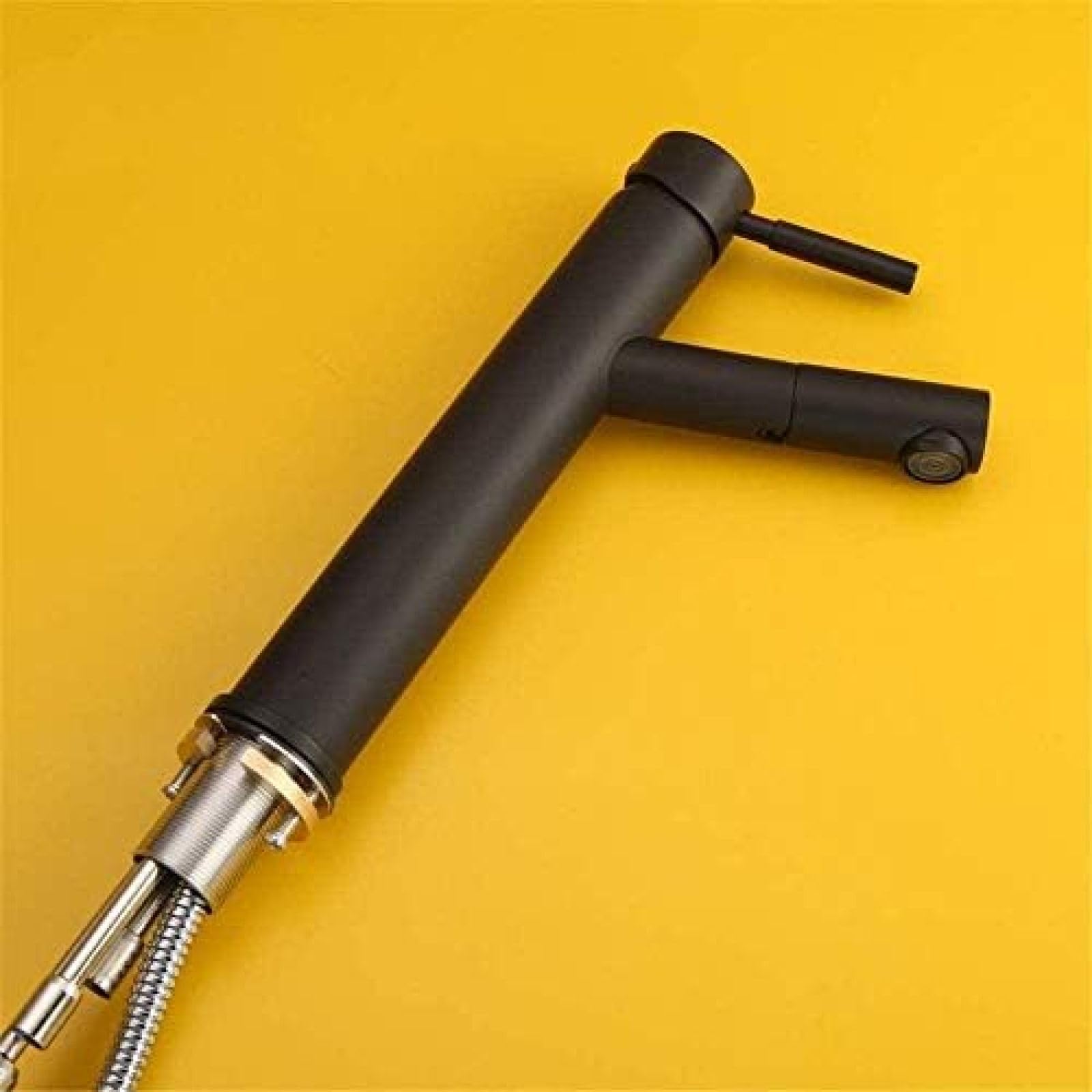 Grifo del baño,Grifo Grifo para Lavabo de baño Grifo para Fregadero extraíble de latón Macizo Grifo Monomando Grifos de Agua montados en Cubierta con un Solo Orificio, grifos para Fregadero