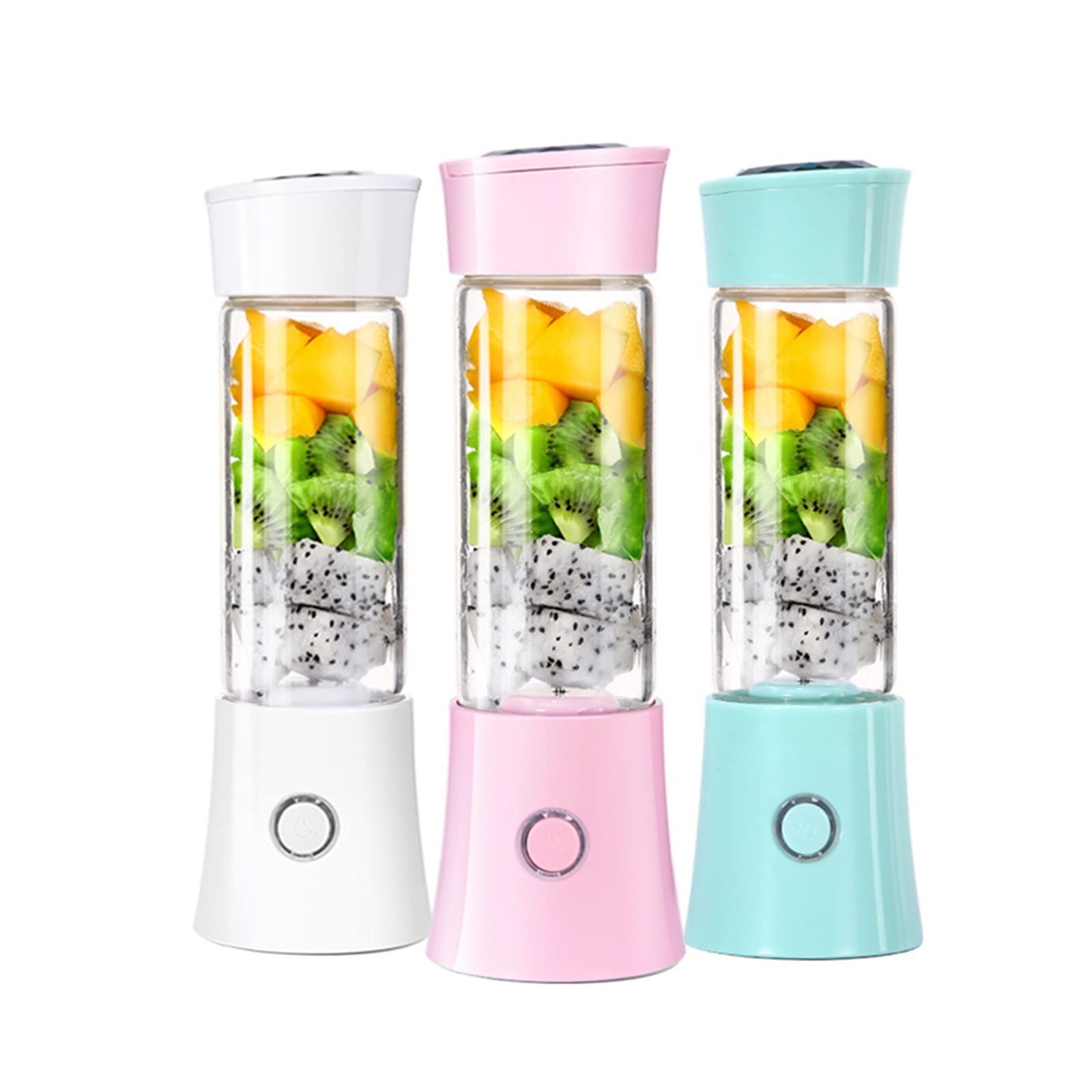 Exprimidor Mini exprimidor eléctrico para el hogar, licuadora Multifuncional, Taza para Mezclar Frutas pequeñas, máquina para Hacer Jugo de 480 ml (Color: A) (Wit)