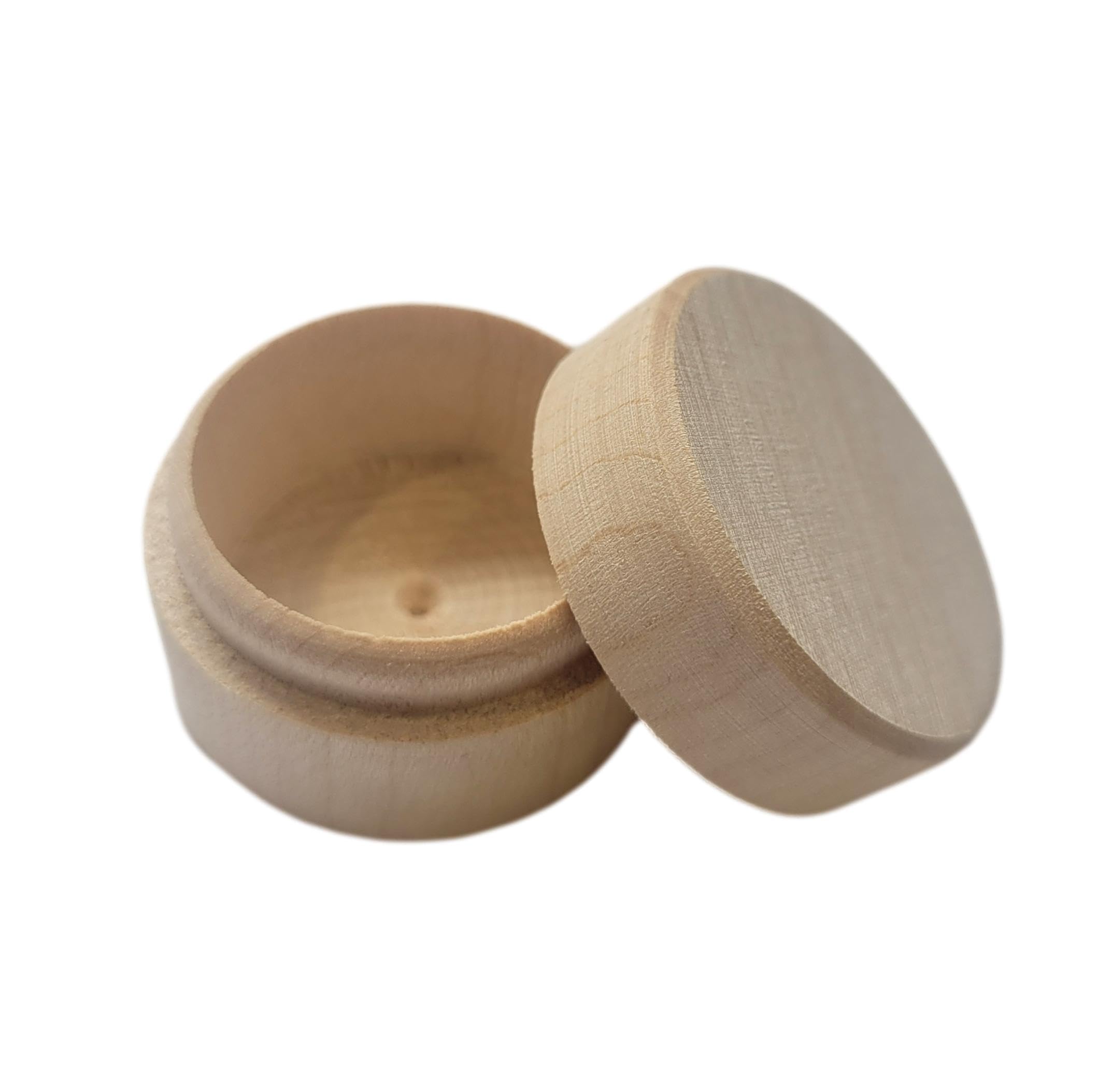 Wooden World Brown - Wooden Jewelry Box For Engagement Ring Round Small Box With Lid For Micro Box For Storing Small Items