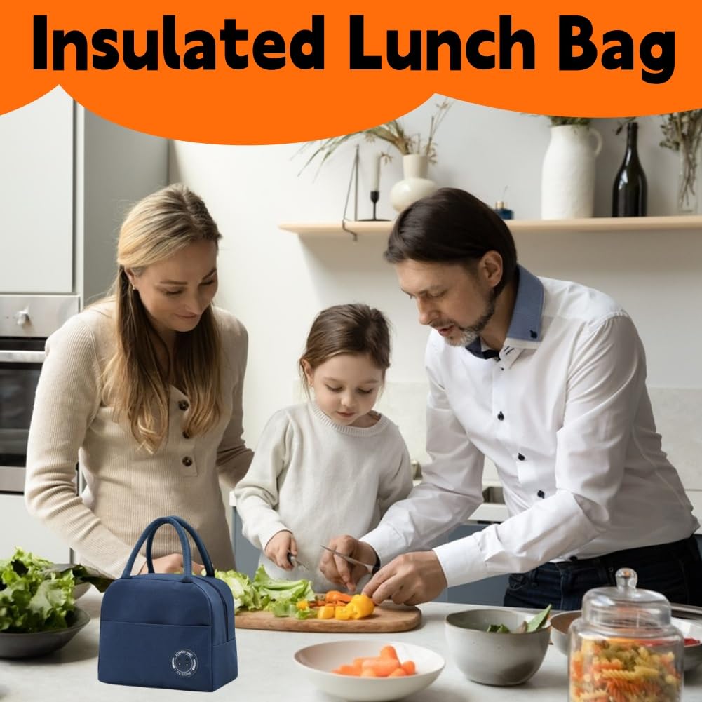 2 Borse Termiche Piccole Porta Pranzo - Per Ufficio, Scuola E Picnic, Impermeabili E Leggere - Foto 7