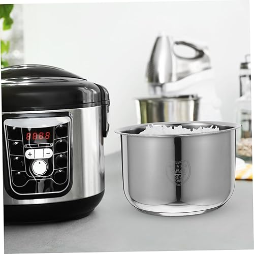 Miniatura 5 de DOITOOL Olla de arrocera olla interior Olla de arroz Revestimiento de acero inoxidable Horno de microondas Tazón de comida Olla de arroz Olla