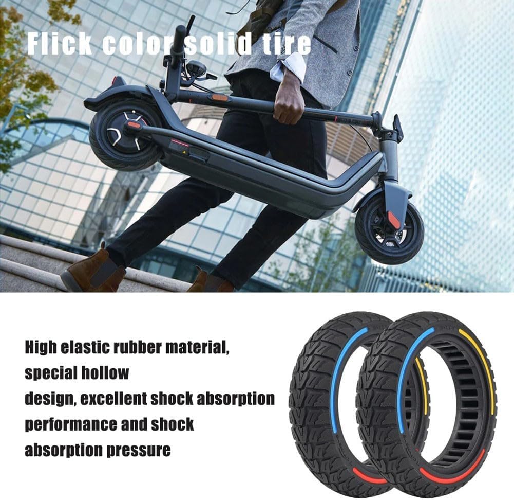 9.5" Electric Scooter Solid Tire, 9.5x2.50-6.1 Colored Rubber Bike Solid Tyre, Tires Replacement for NIU KQI3 Electric Scooter