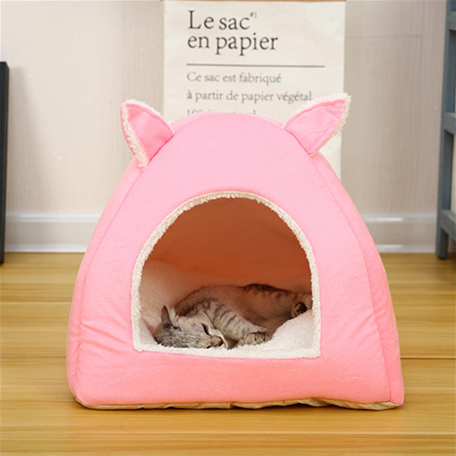 UKKO Letto per Cani Cat House con Un Foro Caldo Morbido Lettini per Animali Domestici Tenda Cucciolo di Cucciolo