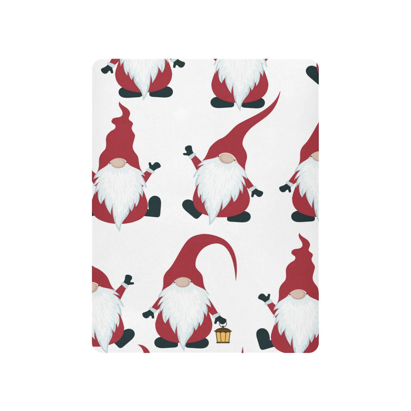 Moudou Christmas Gnome Playard Sheet for Boy Girls, Soft Breathable Fitted Toddler Sheet for Standard Playard Bed Mattress, 39 x 27 x 5 Inch