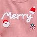 Toddler Girl/Boy Christmas Sweater Merry Hand Embroidered Sweater Knitted Pullover Winter Pink