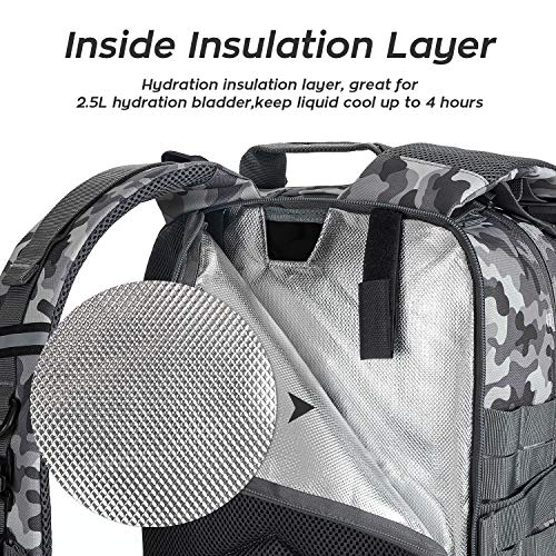 Gelindo Military Tactical Backpack, Army Molle Bag, Assault Backpacks, Small Rucksack for Hunting, Camping, Trekking, School, 35L