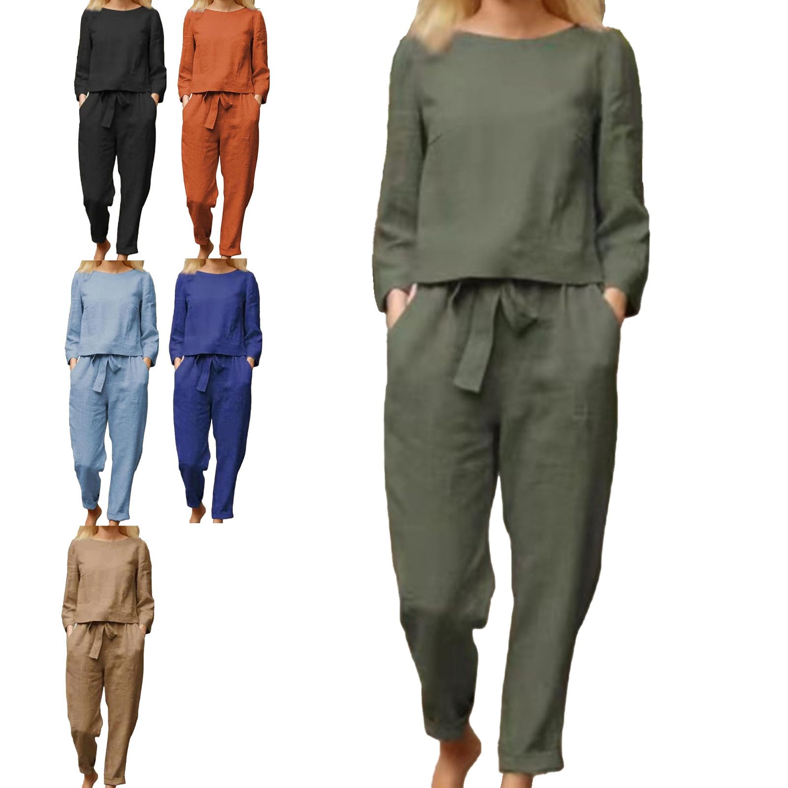 Ausla Conjunto para Mujer, Traje de Pantalón, Conjunto Elegante de Dos Piezas, Conjunto de Jogging, Conjunto Deportivo