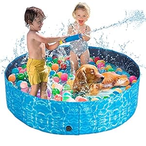 Hondenzwembad voor grote en kleine honden, 80 cm / 120 cm / 160 cm, opvouwbare hondenzwembaden, kinderbadjes voor kinderen en honden, hondenbad, binnen en buiten (120cm, Sea)