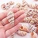PH PandaHall About 38~50pcs Tiny Sea Shell Ocean Beach Spiral Seashells Craft Charms Length 14-40mm for Candle Making, Home Decoration, Beach Theme Party Wedding Decor, Fish Tank and Vase Fille
