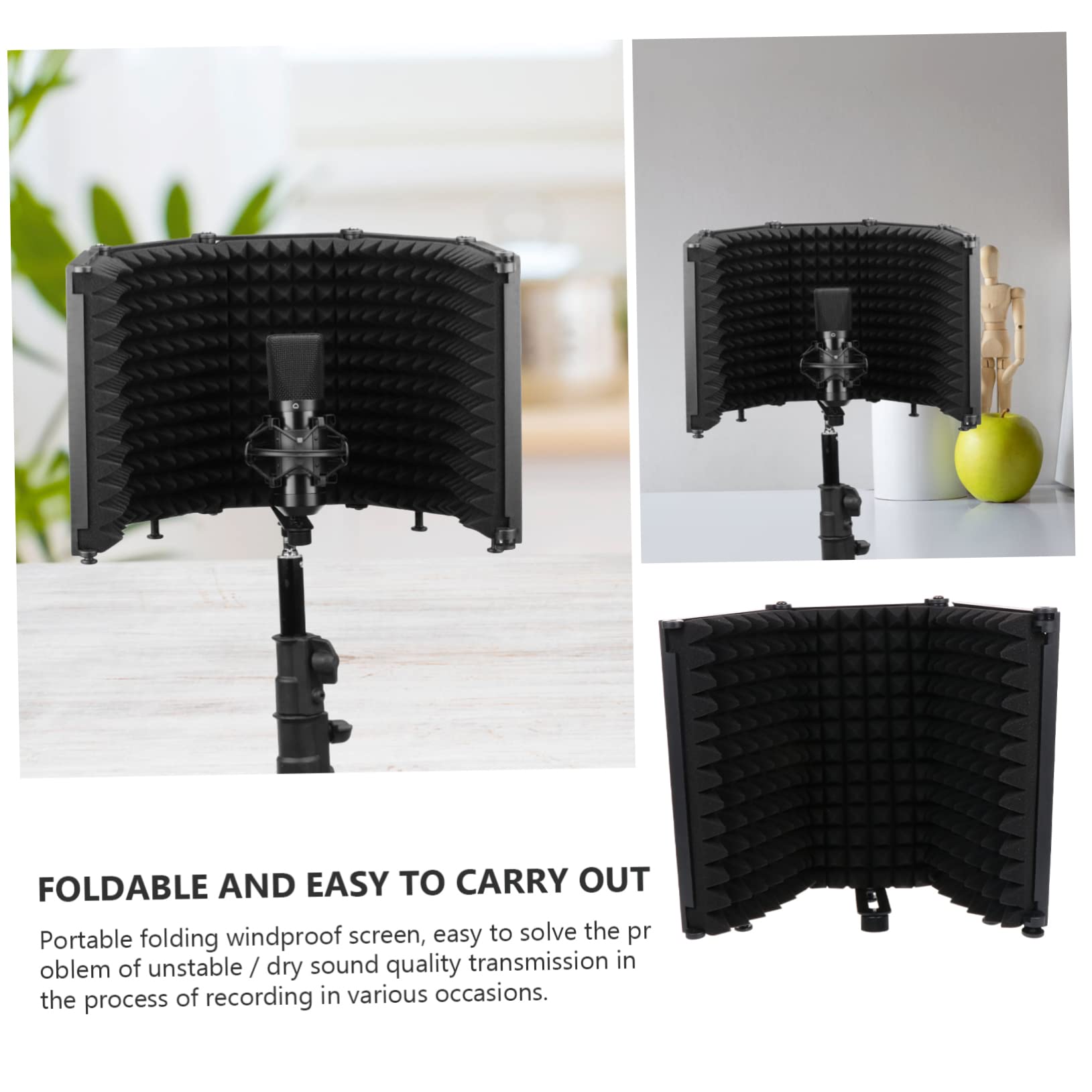 TOYANDONA 1stk Mikrofon-windschutz Mikrofonzubehör Mikrofonfilter Lärmschutzabdeckung Pfeifenvogelspielzeug Mikrofon-pop-filter Schallabsorbierend Stimmschild Aluminiumlegierung Black