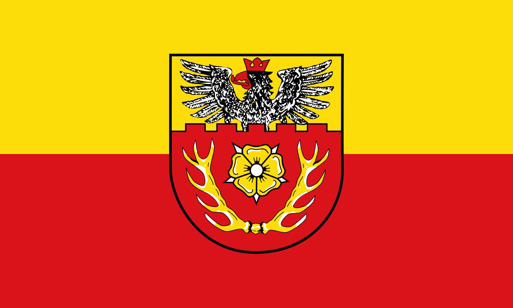 Drapeau Hildesheim grand format paysage pavillon extérieur héraldique Allemagne