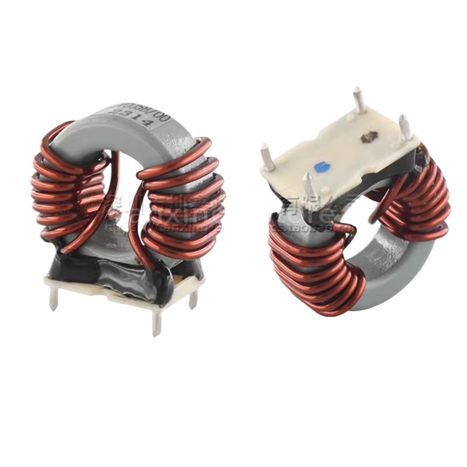 5 inductores de anillo magnético de bobina de choque de modo común con base, 470 µH, 10 A, diámetro del cable: 1 mm, filtro de fuente de alimentación conmutada.