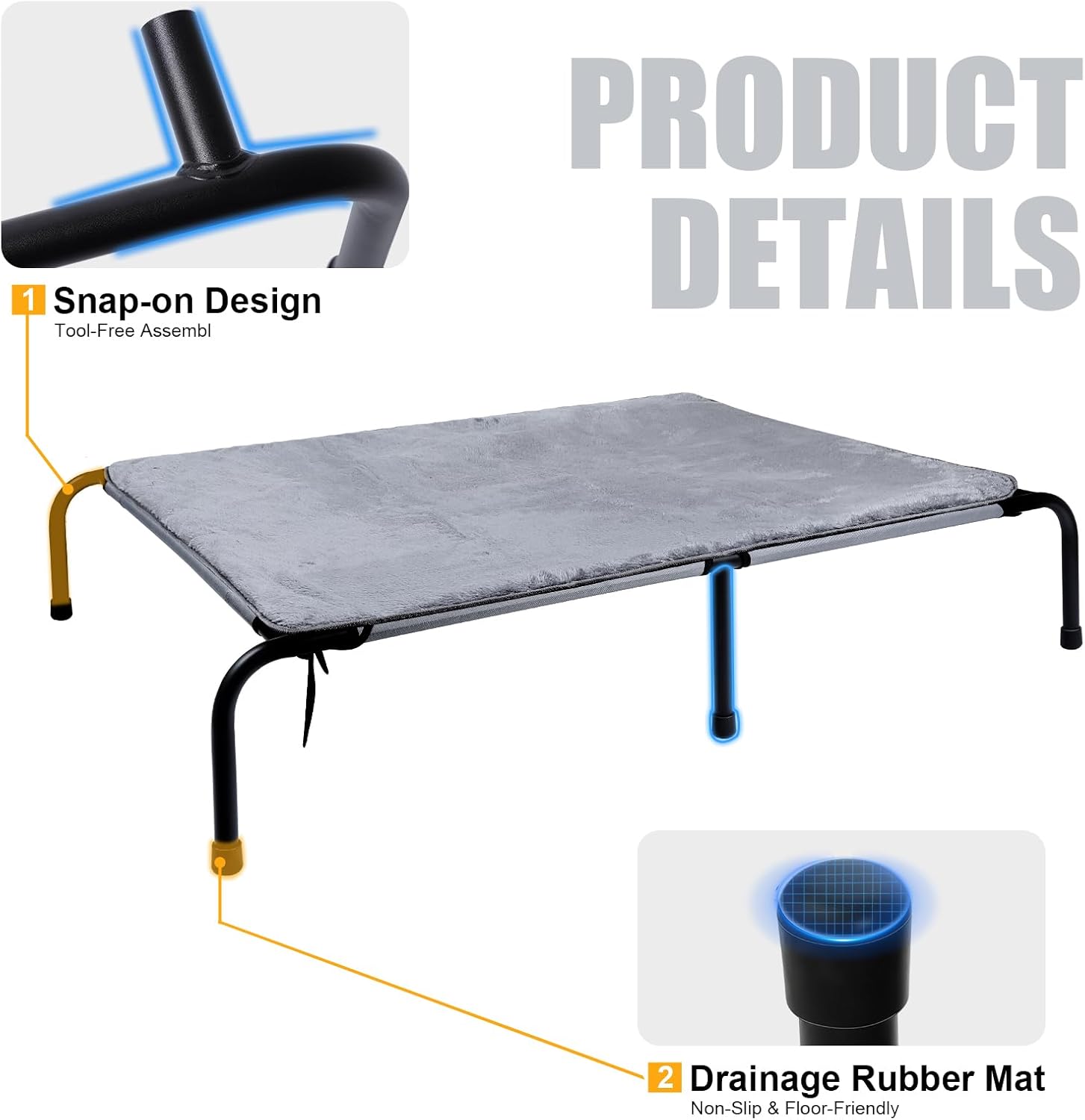 Unleash Comfort: The Ultimate Outdoor Elevated Bed for Large Dogs!