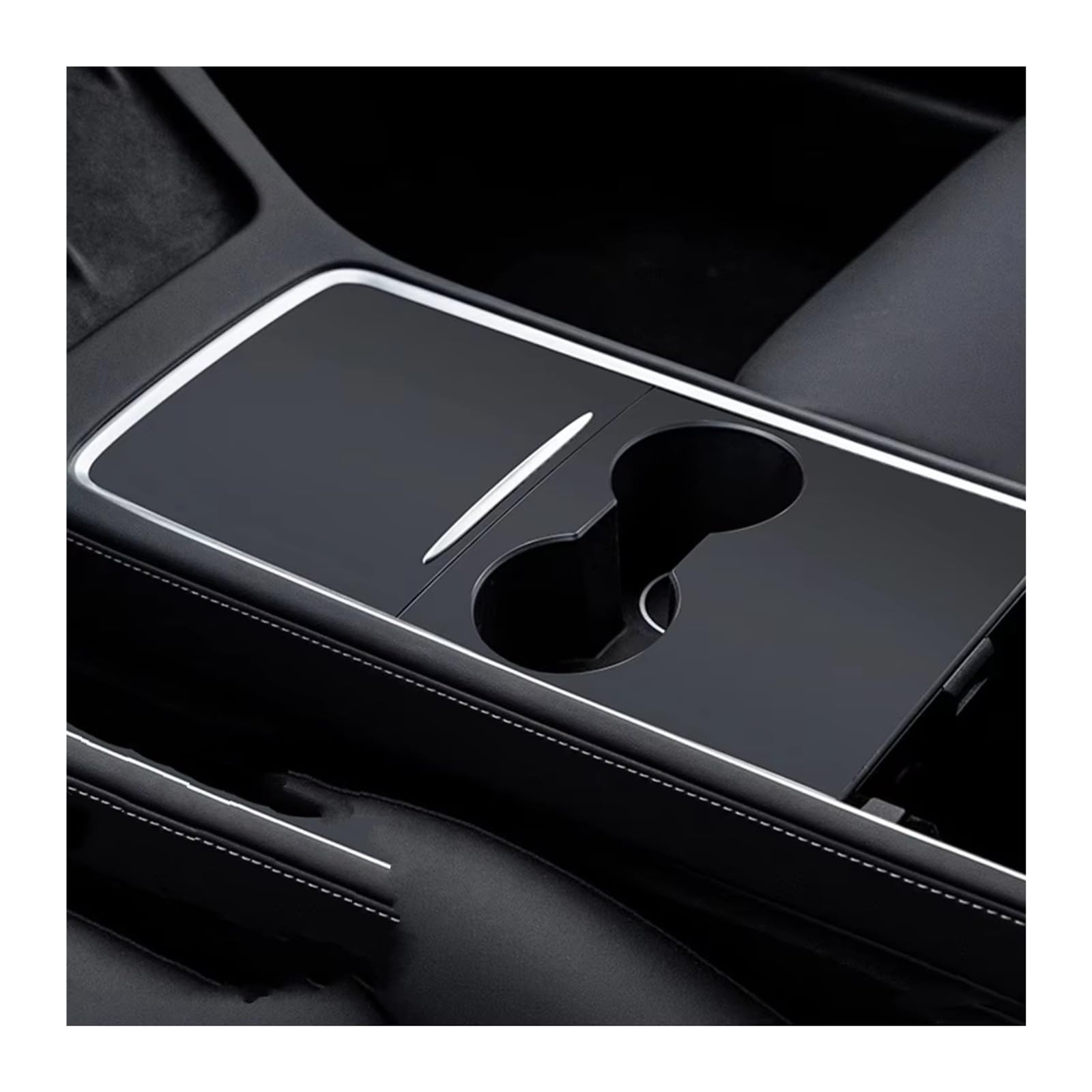 Car Interior Moulding Trim for Tesla for Model 3 for Y 2023 Central Control Panel Sticker Wood Grain Interior Console Accessories Trim(V)