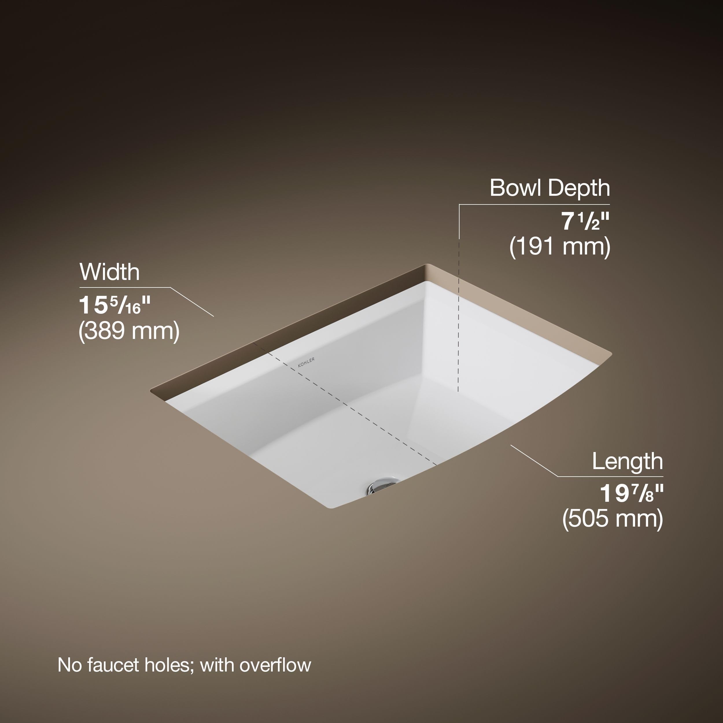 KOHLER K-2355-47 Archer Lavabo encastrable