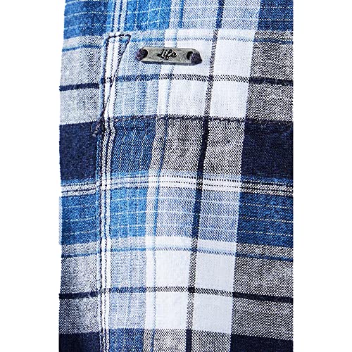 Image of Life by Shoppers Stop Checks Cotton I-Fit Casual Men's Shirt