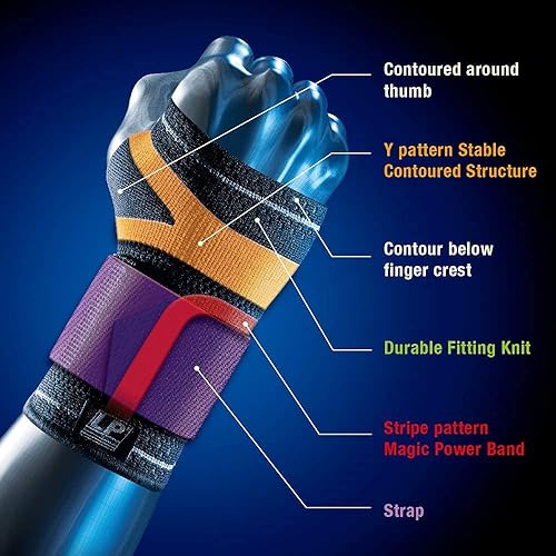 Miniatura 5 de LP SUPPORT 130XT - Muñequera para hombres y mujeres con correa y tejido transpirable para apoyo de agarre, evita aliviar el túnel carpiano,