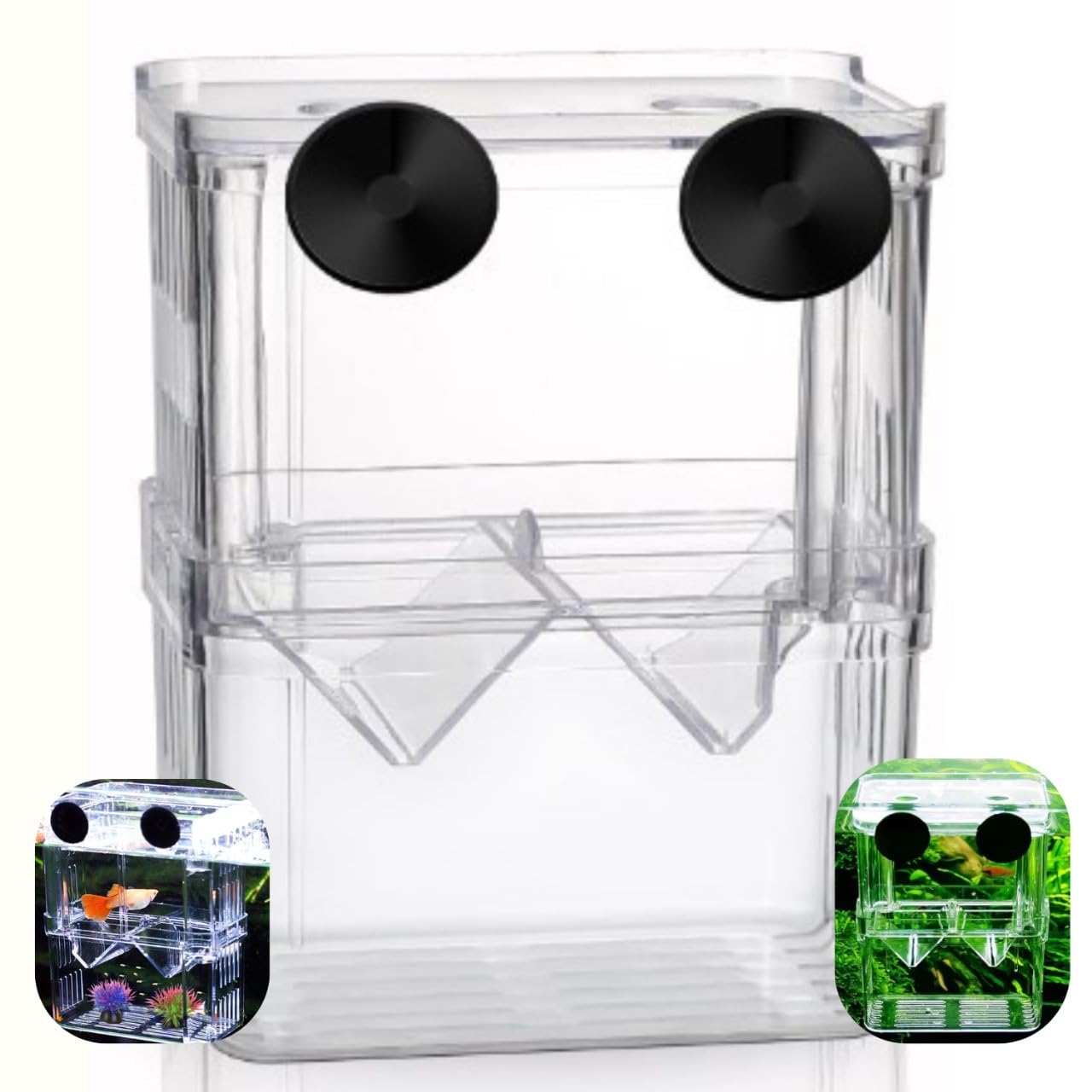 Animaux Breeding Box Isolation Box Fish Tank Aquarium Breeder Box Double Guppies Incubator Aquarium Rectangle Aquarium Tank (13.5cm x 7.5 cm x 10.5 cm) (B0DBV8W8KZ) Amazon Price History, Amazon Price Tracker