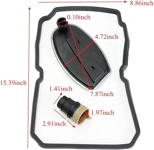 Miniatura 2 de 1402770095 Filtro de transmisión automática + junta de cárter de aceite + adaptador de enchufe compatible con Mercedes 722.6