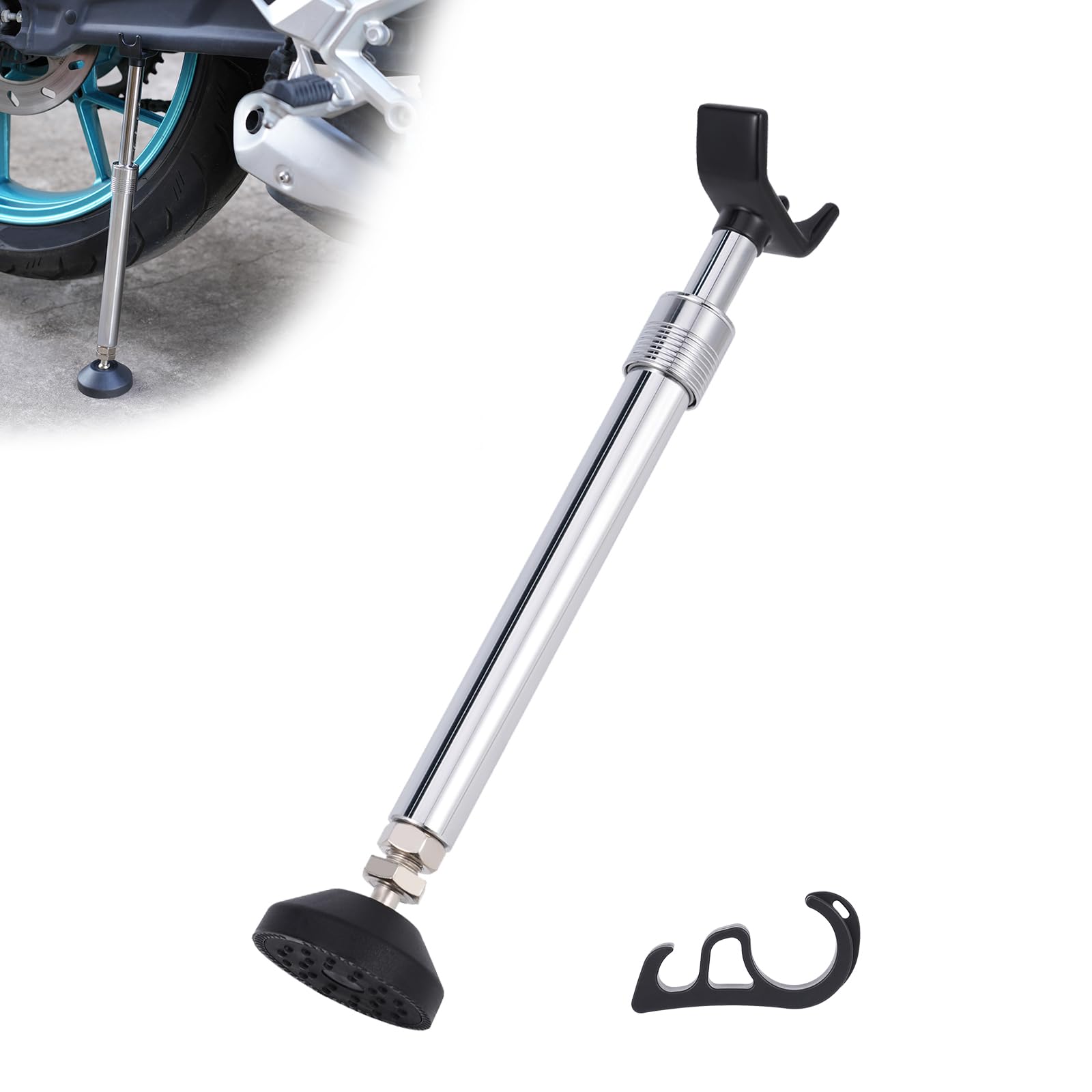 Motorrad-Hebebühne für Vorder- und Hinterrad, universal, tragbar, einfach höhenverstellbar, für die meisten Motorrad-Räder, Wartung