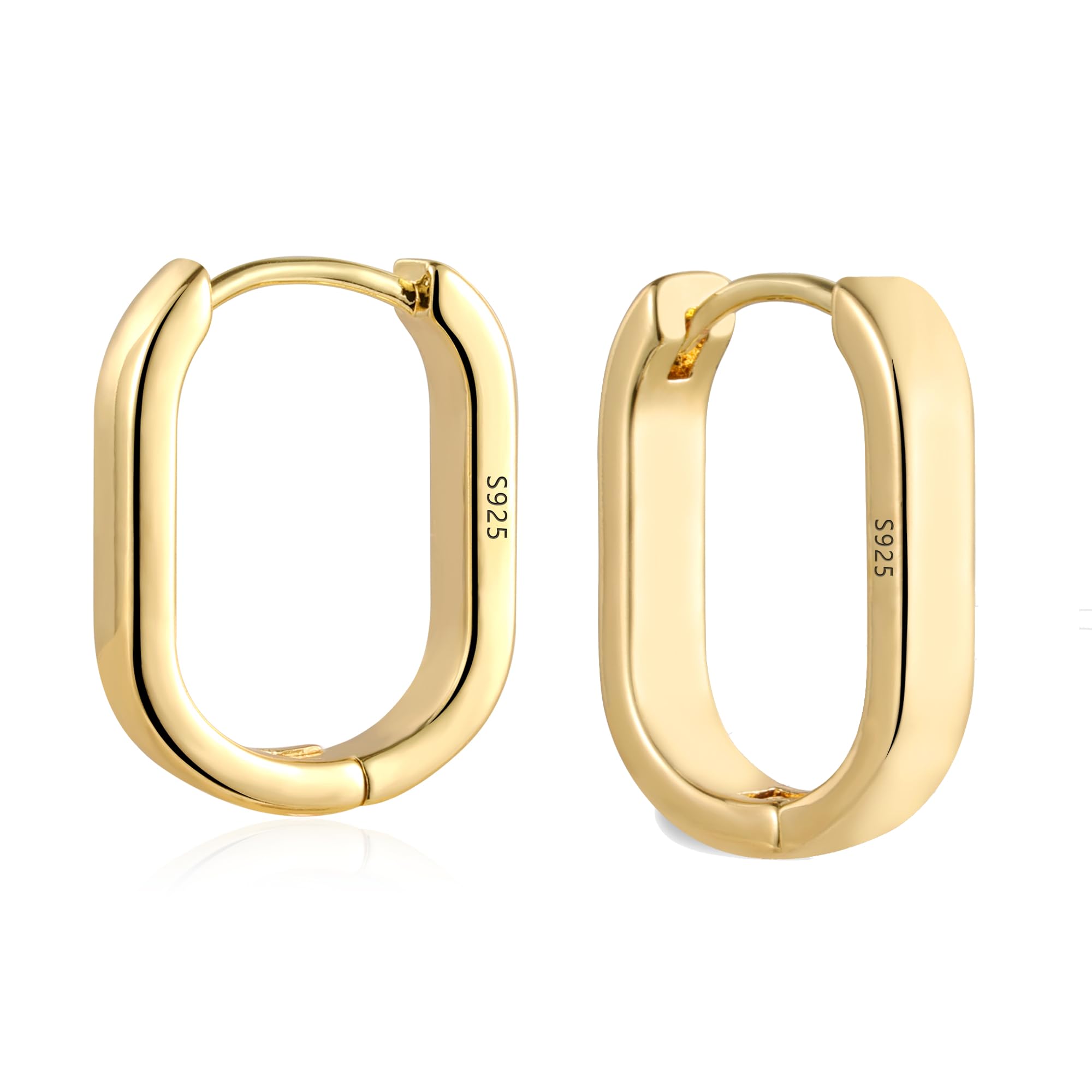 KISSPATPendientes de aro para Mujer, pendientes hipoalergénicos pendientes de aro de plata 925 pendientes de oro para mujeres y niñas Regalos Joyas Fiesta
