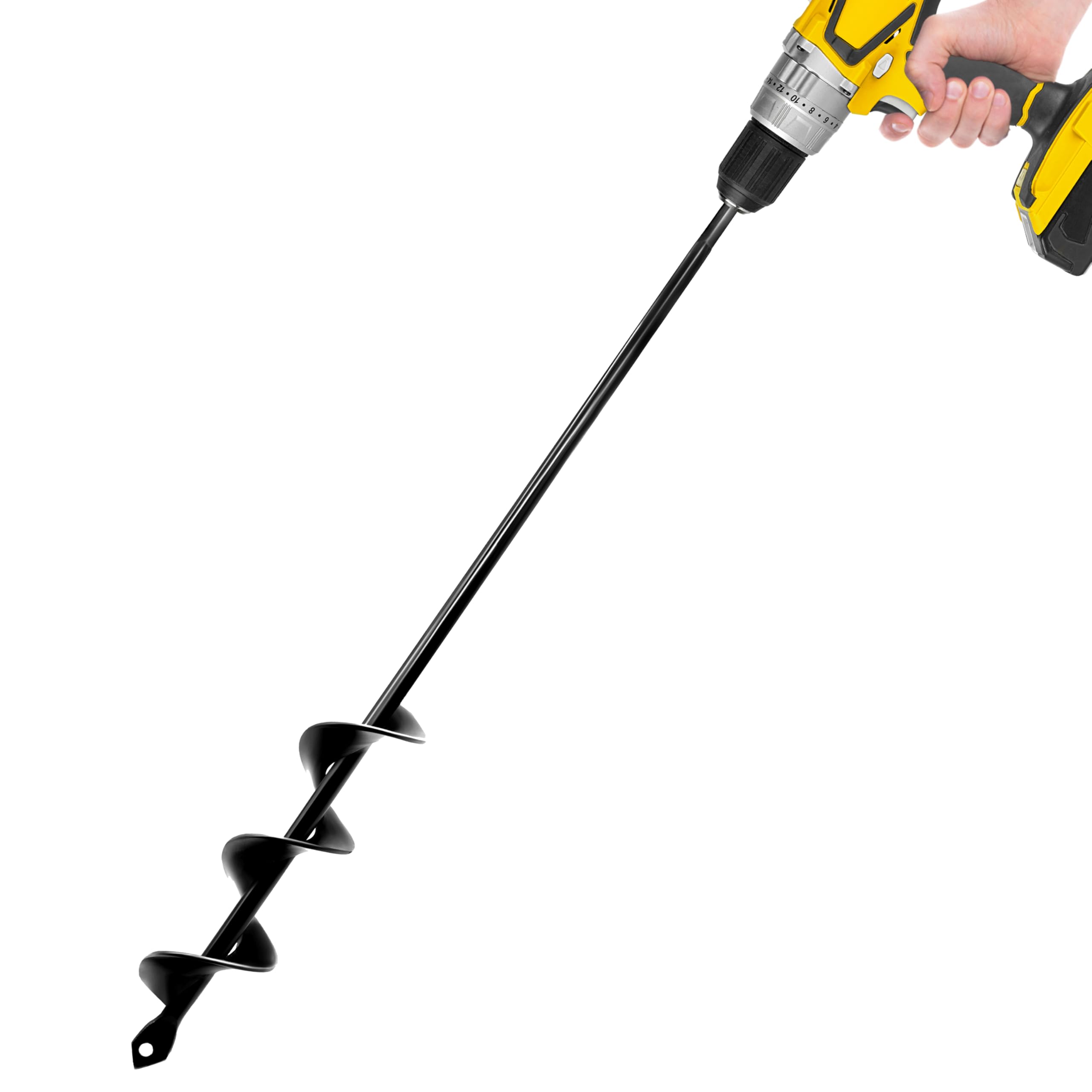 Auger Drill Bit for Planting - 1.6" x 16.5" Plant Auger for Cordless Drill - Bulb Planter Tool for Bulbs Planting&Holes Digging - 3/8" Hex Drive Drill