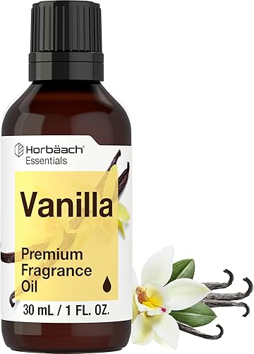 Horbaach - Aceite aromático de vainilla, 1 onza líquida, grado premium, para difusores, fabricación de velas y jabón, proyectos de bricolaje y más