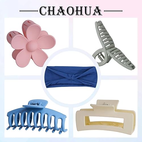 Miniatura 3 de Pinzas grandes para el cabello para mujer de 4.3 pulgadas, pinzas de garra, pulseras bohemias para el cabello, accesorios para el cabello, elásticos